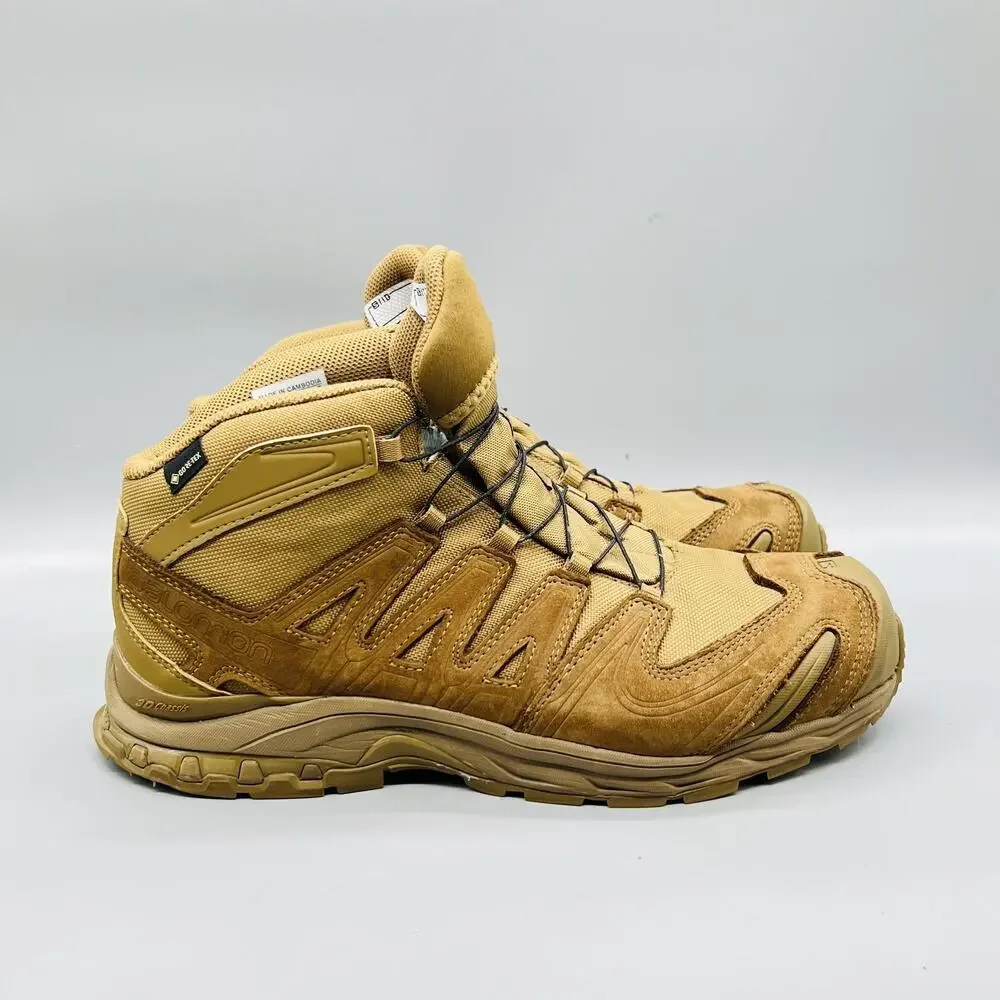 Salomon Boots Mens 11 Brown XA Forces Mid GTX Hiking Combat Ankle Gore Tex